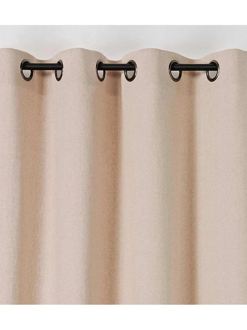Rideau en coton et chanvre Beige