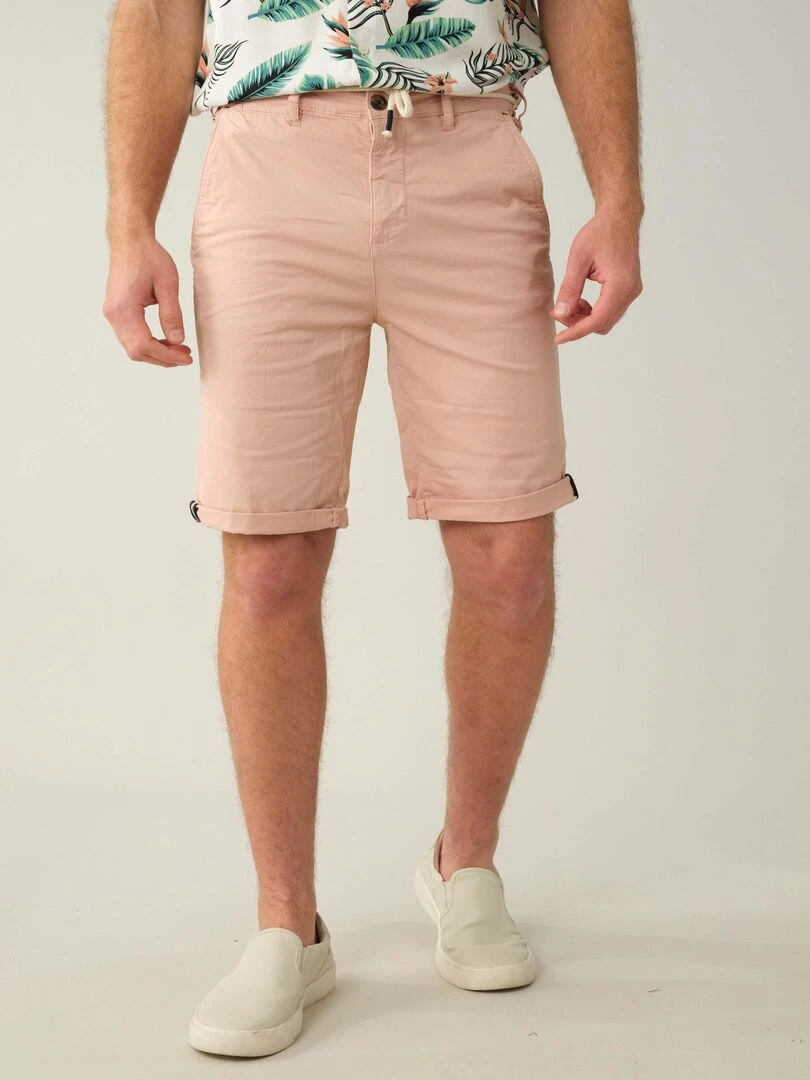 Bermuda en coton pour homme 'Deeluxe' Vieux rose