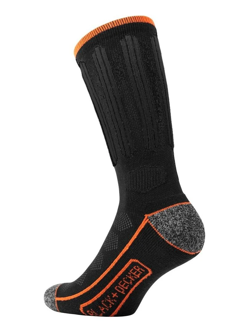 Lot de 4 Paires de Chaussettes hautes de travail Tool Black & Decker   Noir