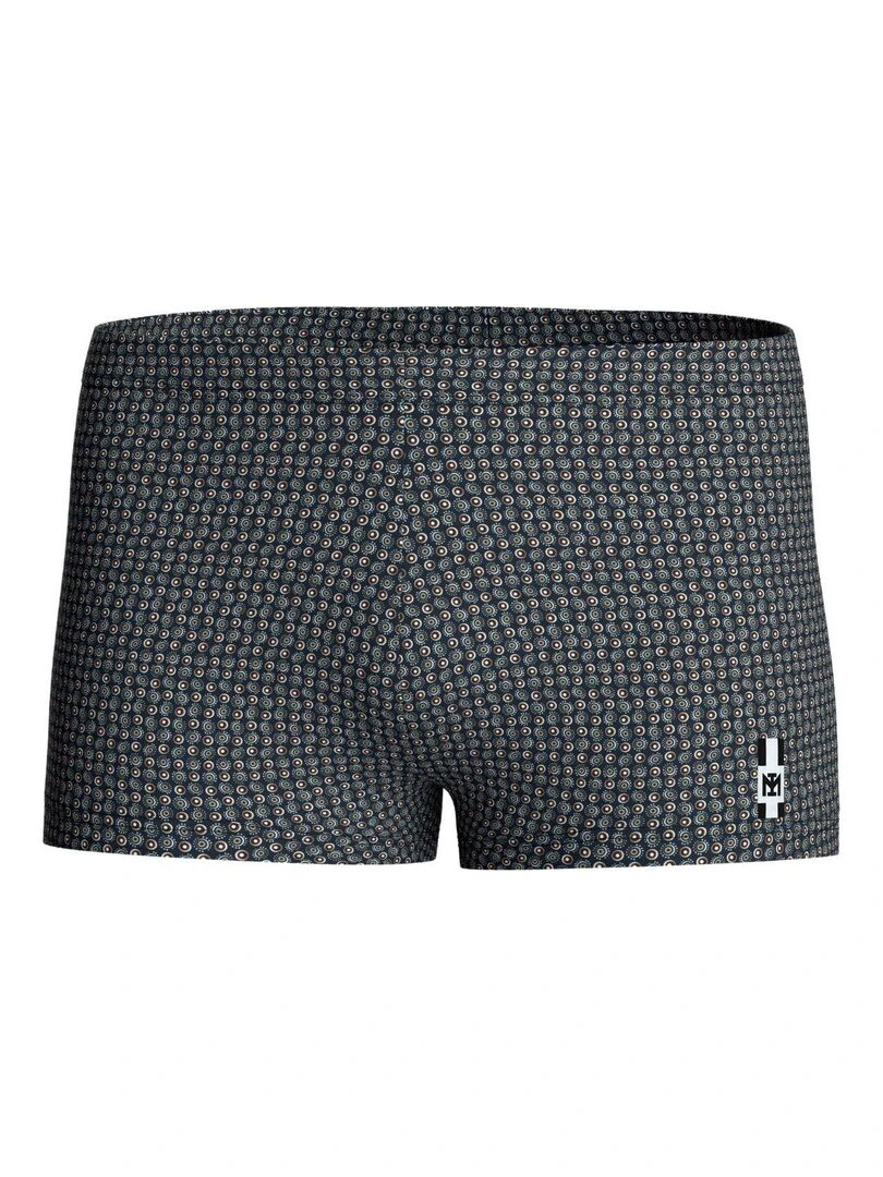 Boxer de bain pour homme couleur bleu imprimé abstrait   Bleu