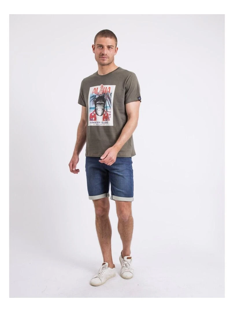 T shirt col rond NIPAGOLO   Kaki