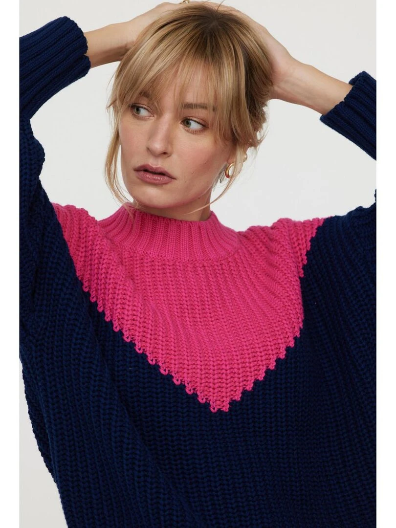 Lee Cooper   Pull manches longues coton regular CLOREL   Bleu marine