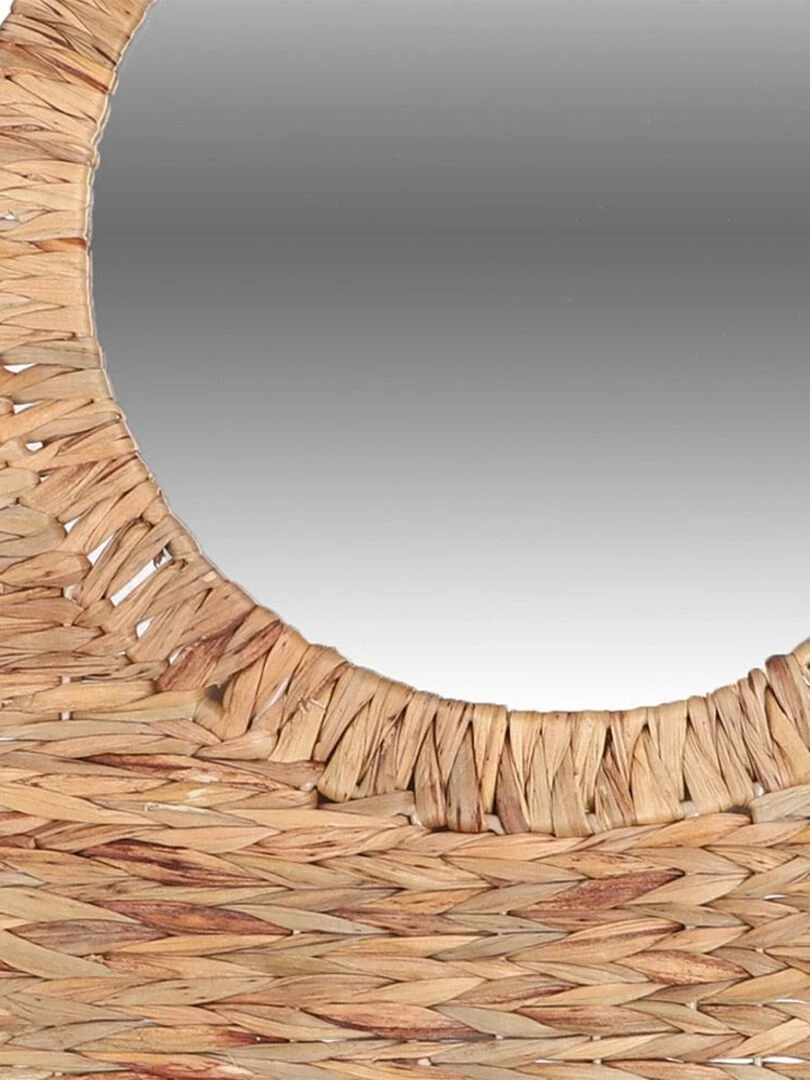 Miroir boho jacinthe d'eau petit modèle Beige