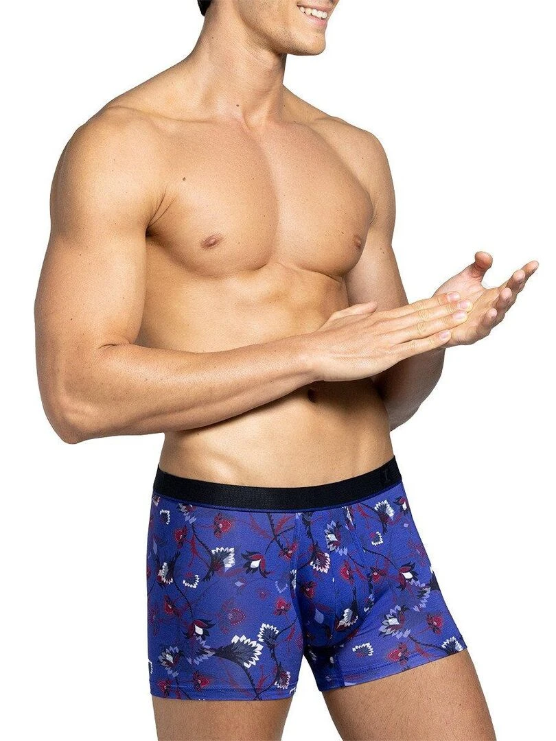 Boxer imprimé floral en lyocell I am Bucolic Bleu