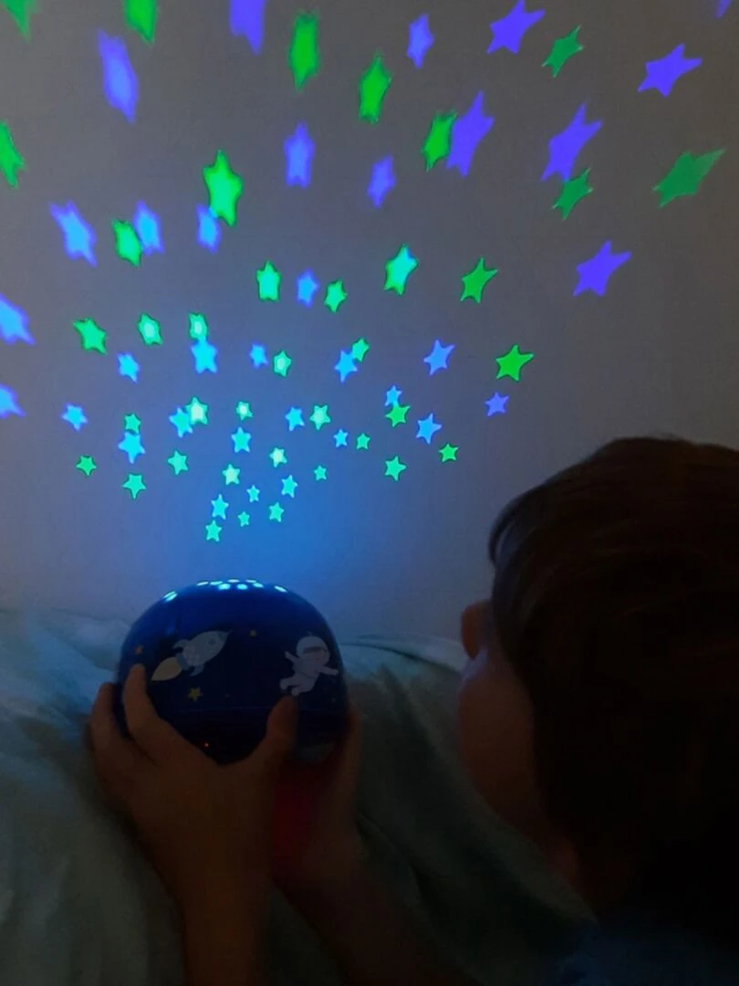 Veilleuse projecteur d'étoiles Espace   Bleu