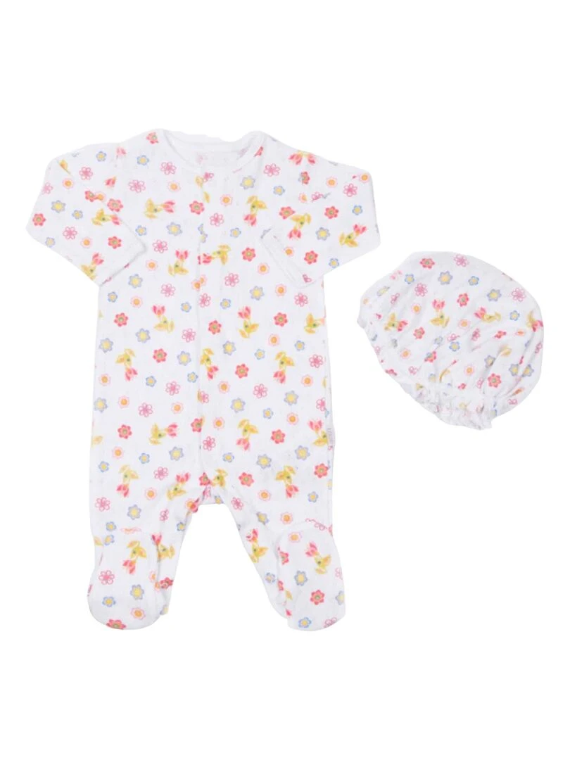 Dors bien bébé en coton jacquard biologique Iris Multicolore