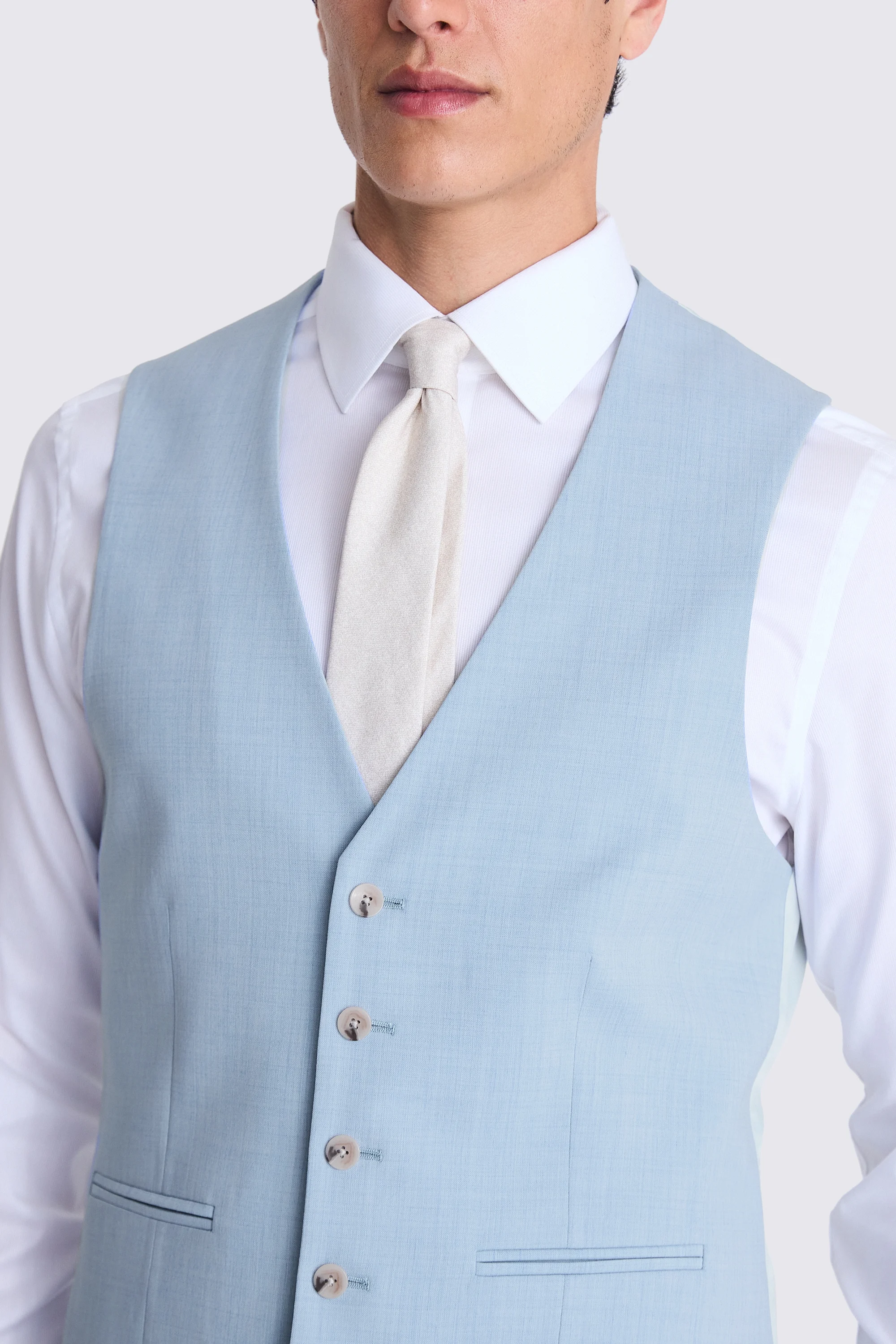 Ted Baker Tailored Fit Light Blue Waistcoat   Buy Online at Moss