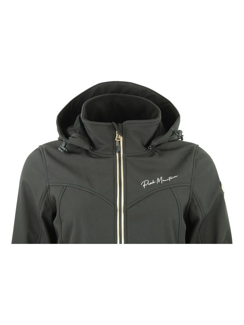 Blouson softshell femme AMALEO   PEAK MOUNTAIN   Noir Doré
