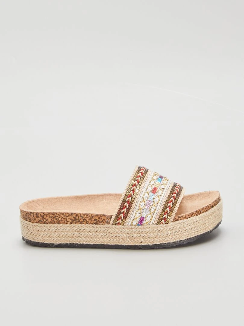 Sandales semelles épaisses Beige