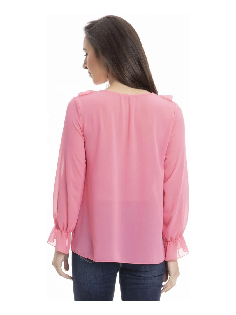 Chemise col tunisien CAROLE   Gérard Pasquier   Rose