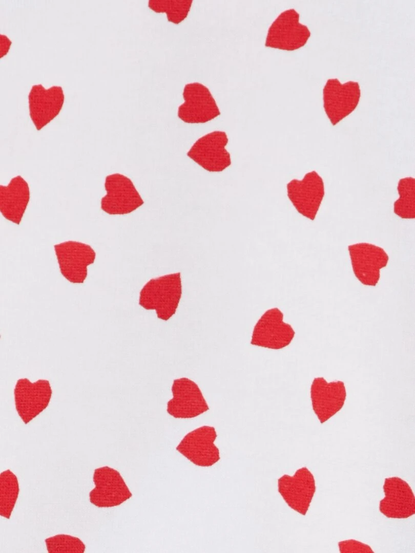 Sweat molleton imprimé coeurs Blanc/rouge