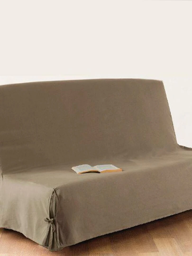 Housse de clic clac unie et à nouettes Beige