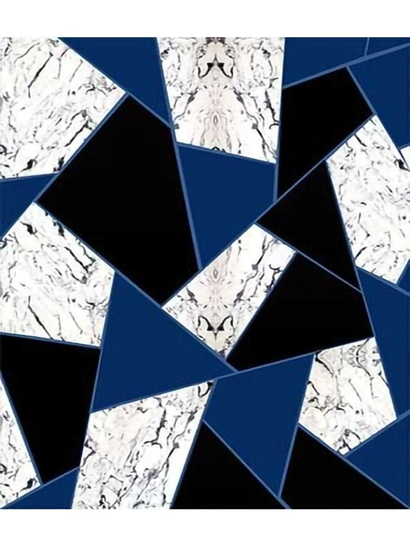 Tapis DJAM Noir/Bleu Bleu