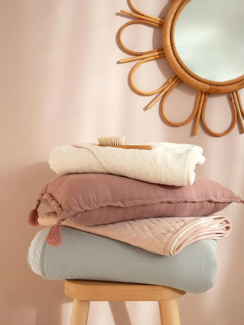 Bemini Couverture Pady tetra jersey et teddy Gris
