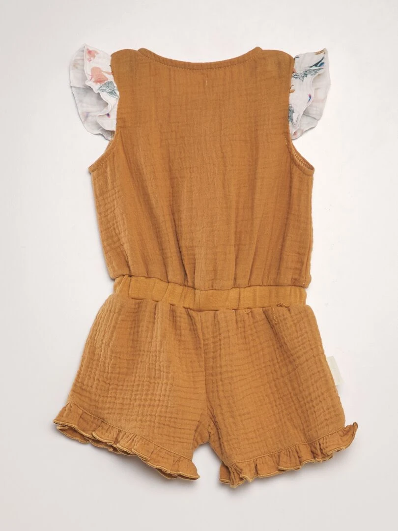 Combinaison en gaze de coton   Orange