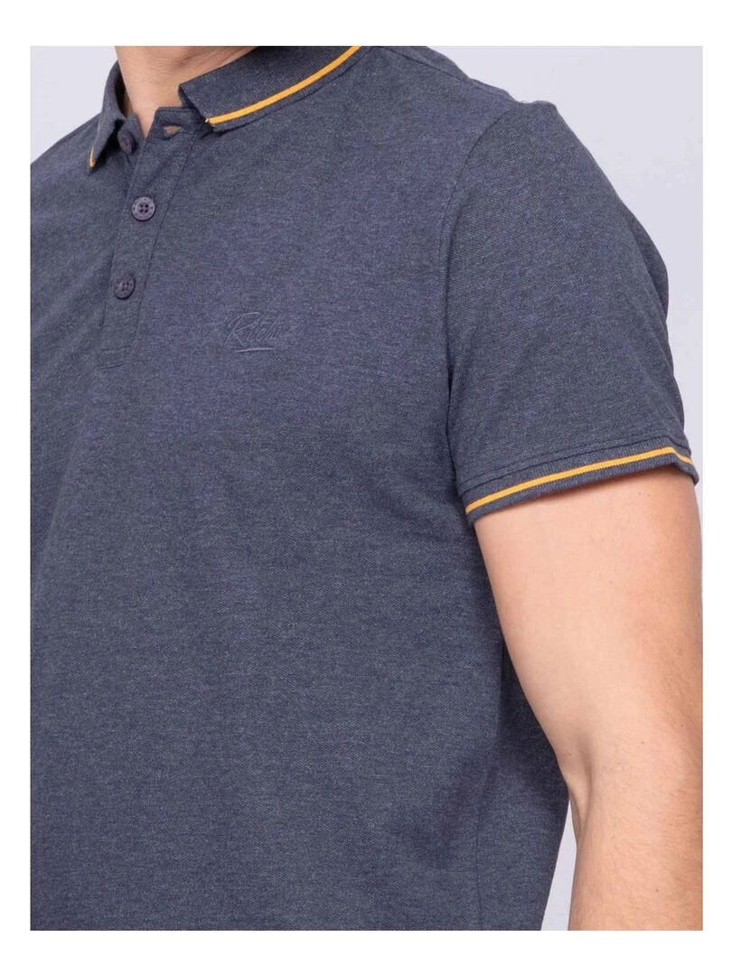 Polo pur coton POPULAR   Bleu gris