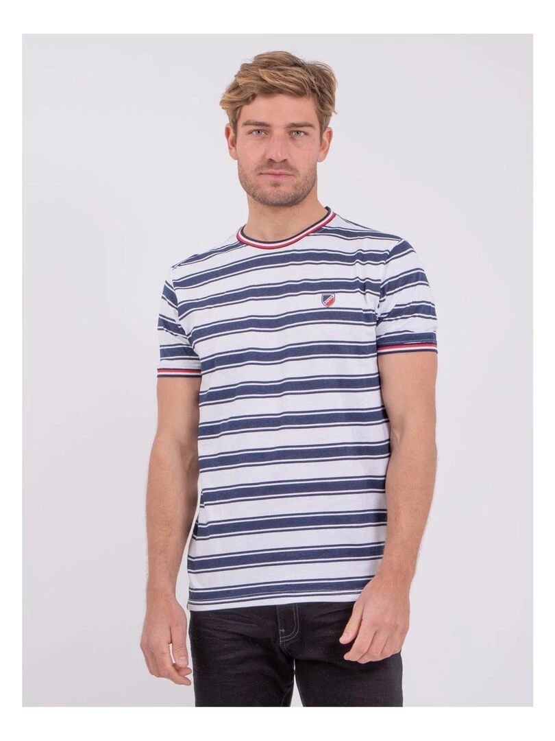 T shirt col rond pur coton NABENOR Blanc