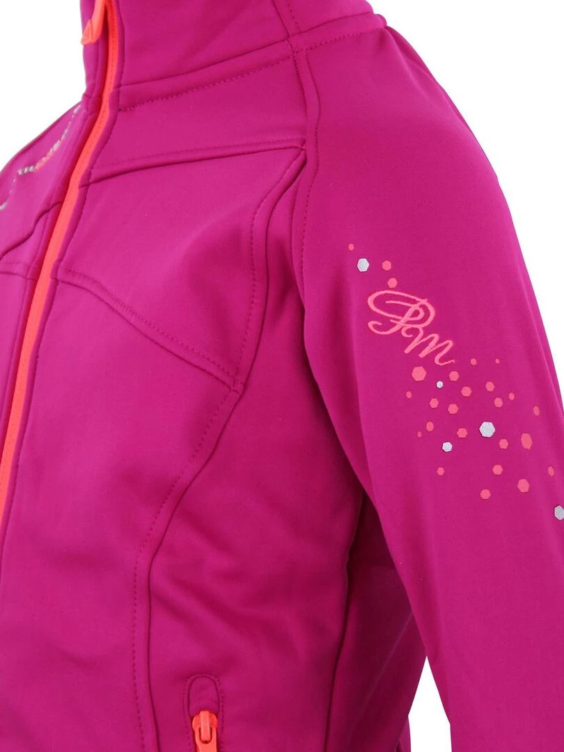 Blouson polarshell fille GACLIMATE   PEAK MOUNTAIN   Rose fushia