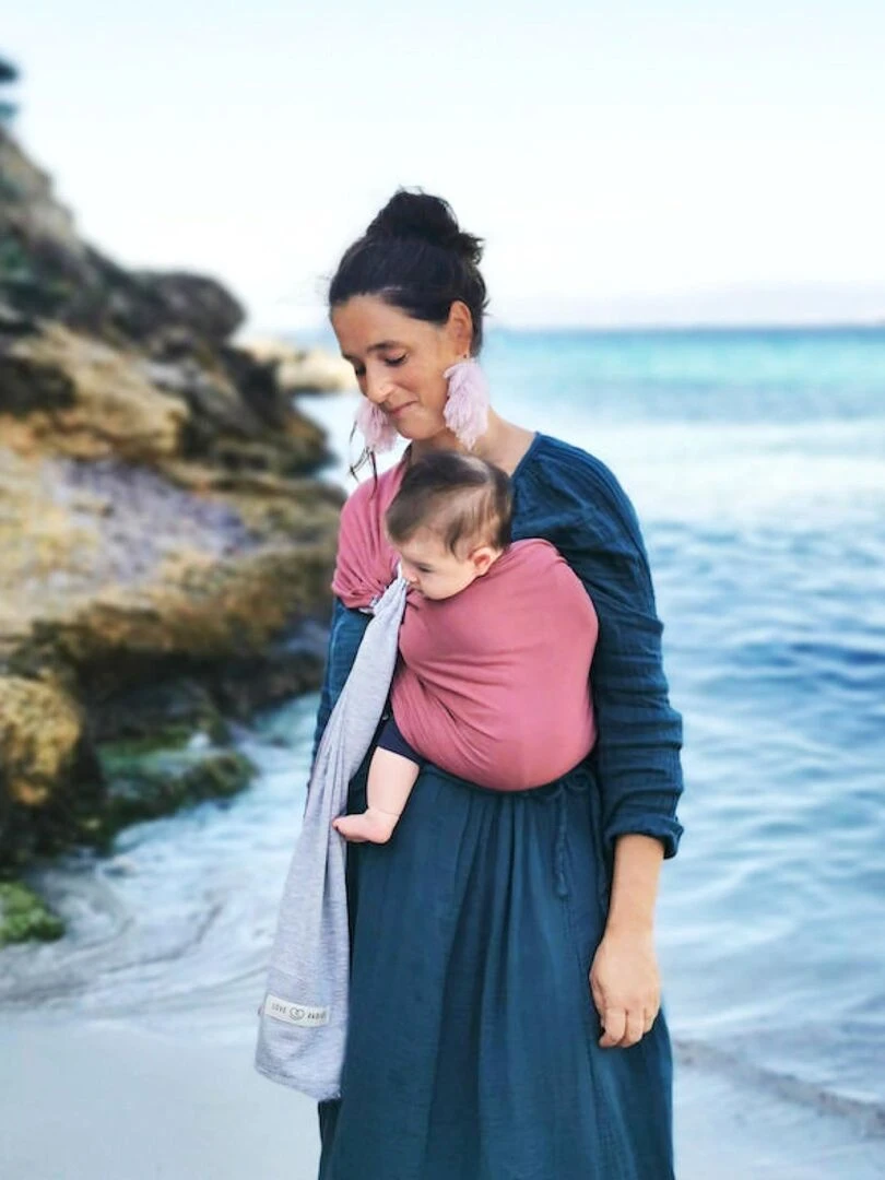 Sling   La Petite Echarpe Sans Nœud   Chiné  Rosé (réversible)   Rose