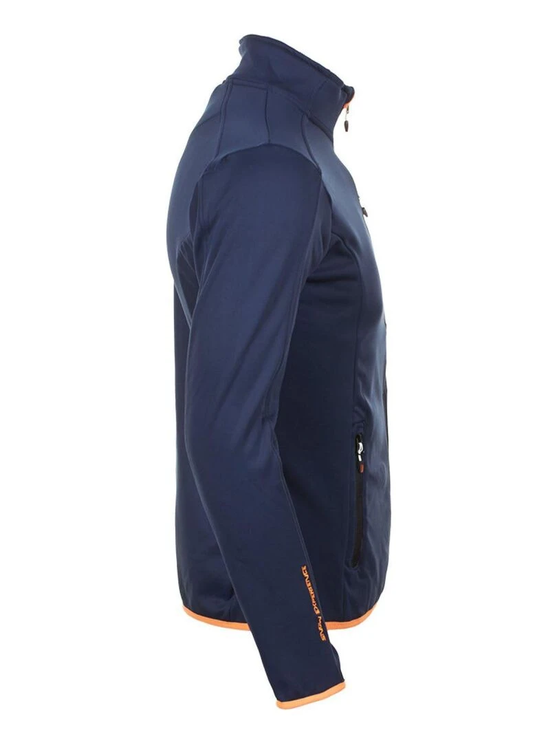 Blouson polar shell homme CLIMATE   PEAK MOUNTAIN   Bleu marine