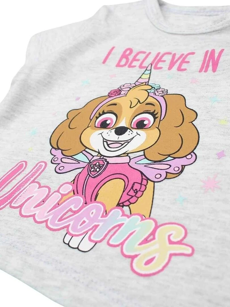 La Pat' Patrouille   Combishort bébé fille imprimé La Pat' Patrouille en coton   Bleu