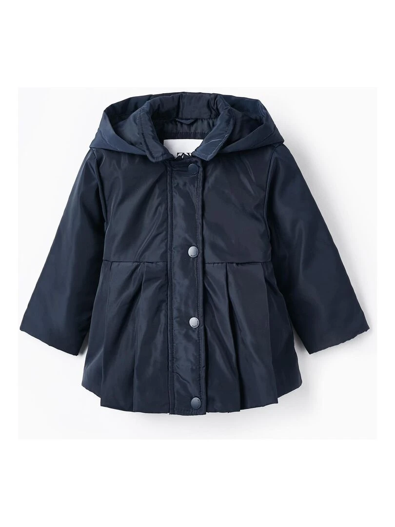 Parka à capuche maxi nature 'Zippy' Bleu foncé