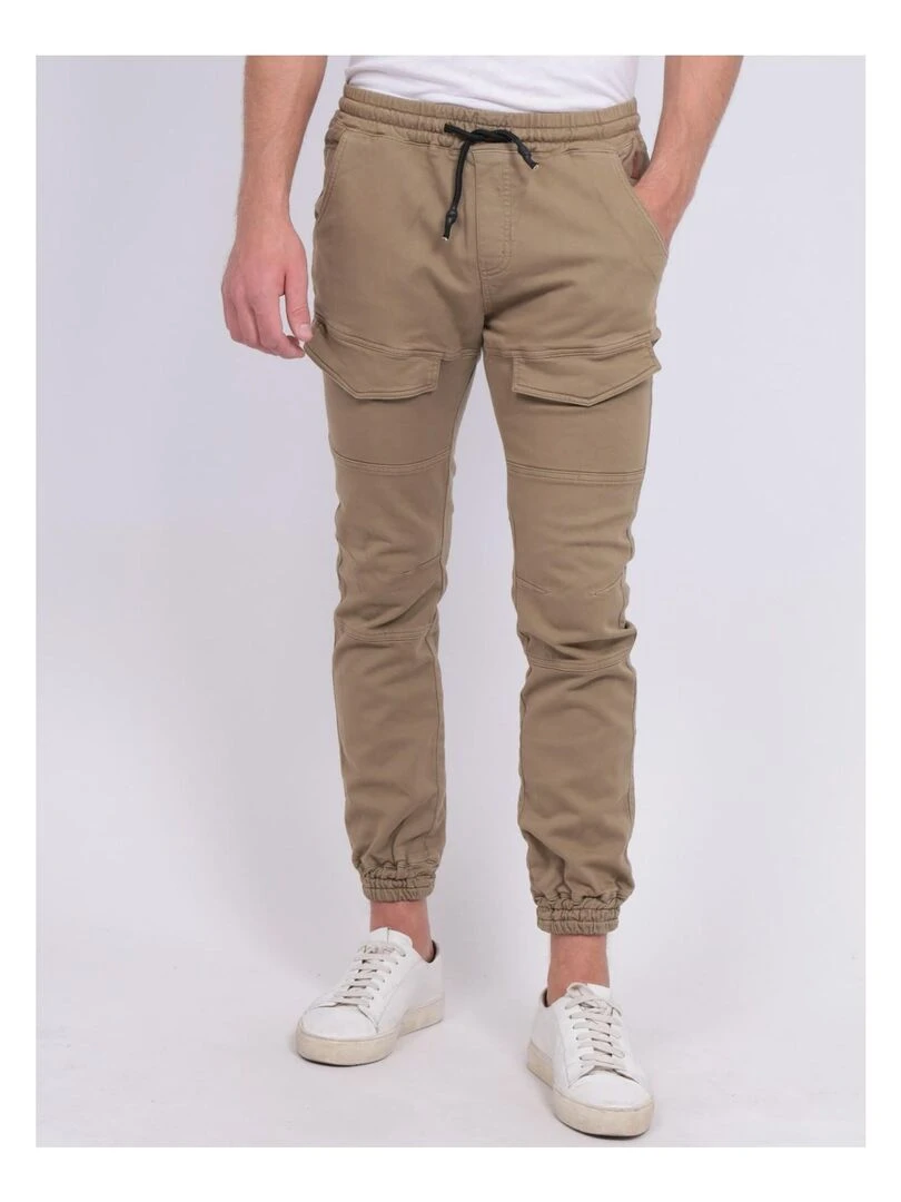 Pantalon battle molleton CLOGO Beige