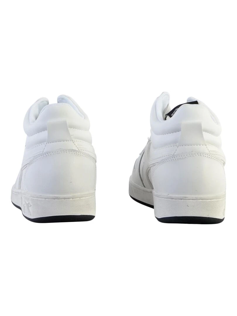 Basket Montante Cuir Diadora Magic Demi Icona   Blanc