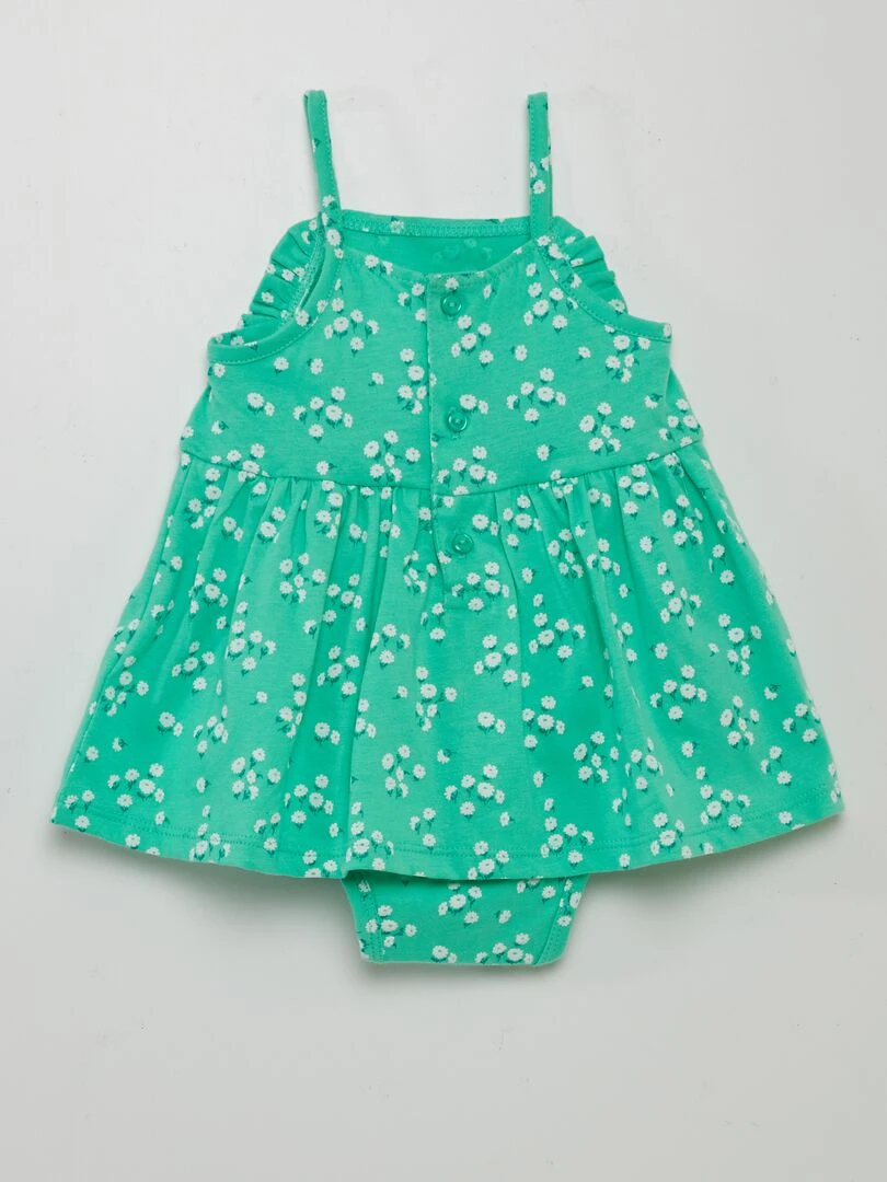 Robe body à motif Vert