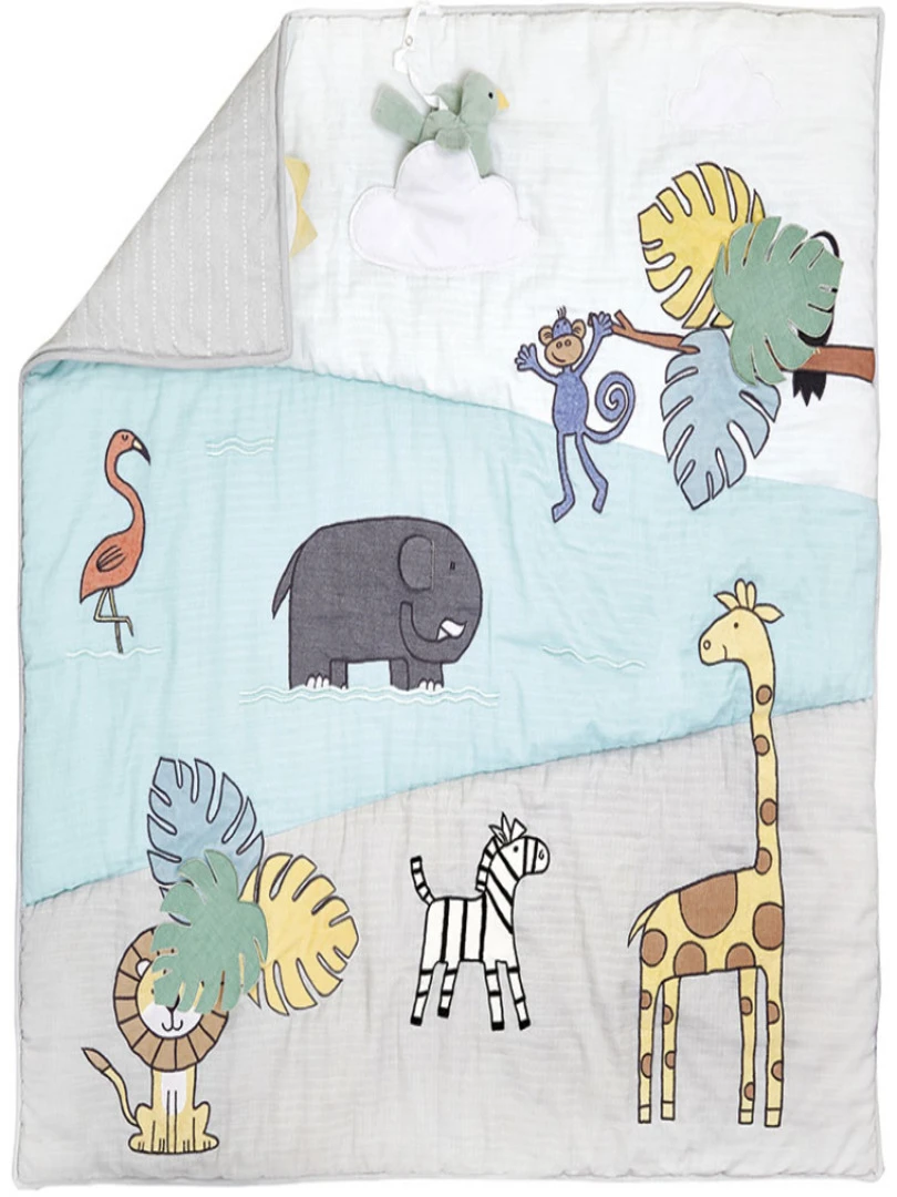 Tapis d'éveil réversible Safari Multicolore