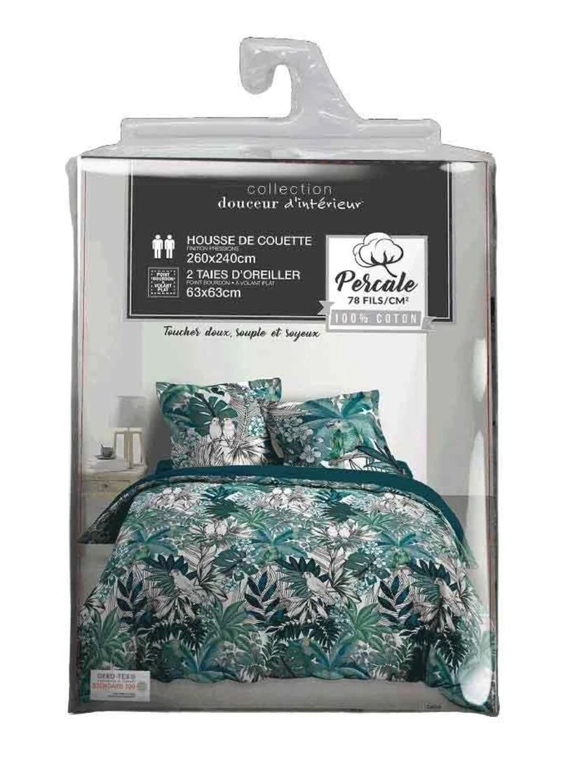Parure de couette Colibri   Vert
