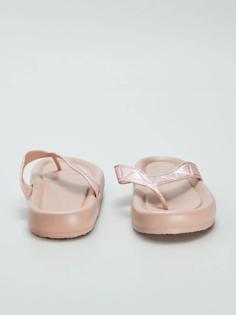 Tongs à paillettes   Rose