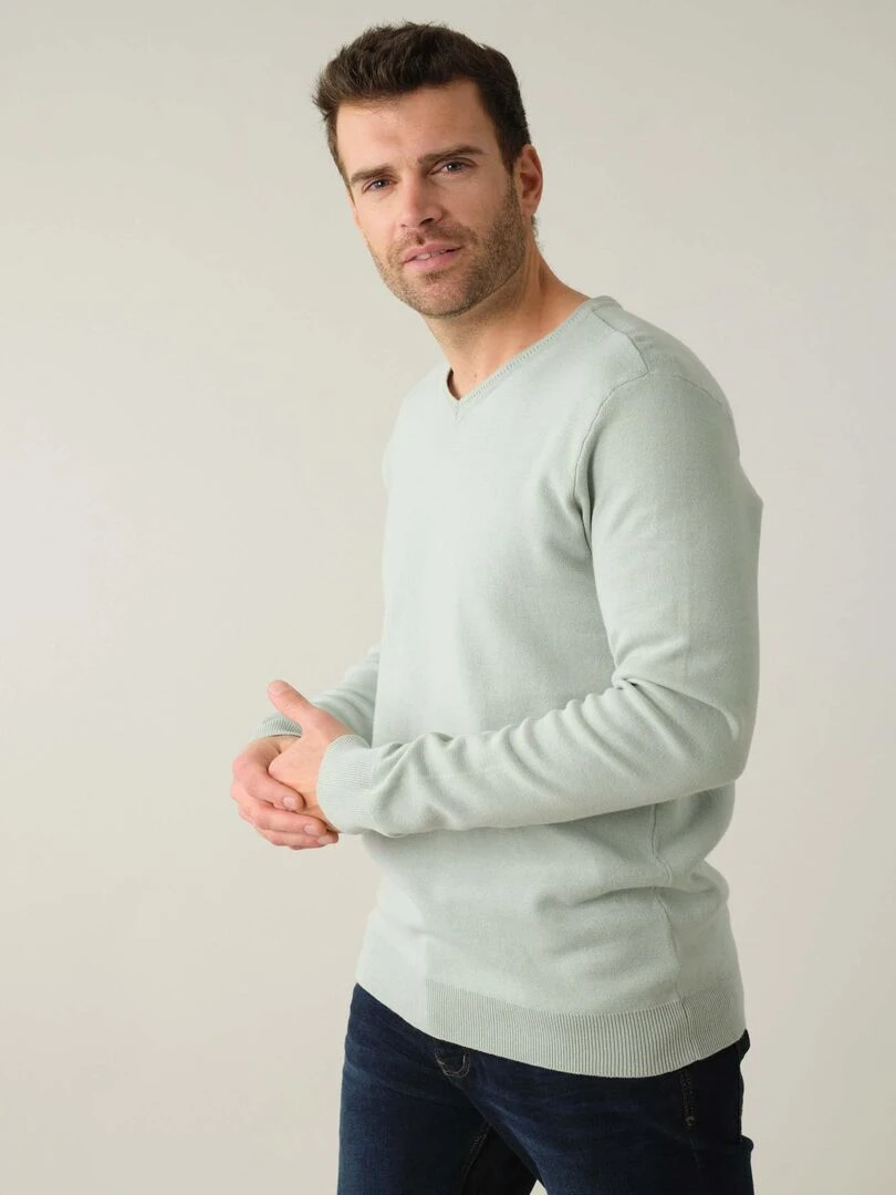 Pull en maille pour homme 'Deeluxe'   Vert tilleul