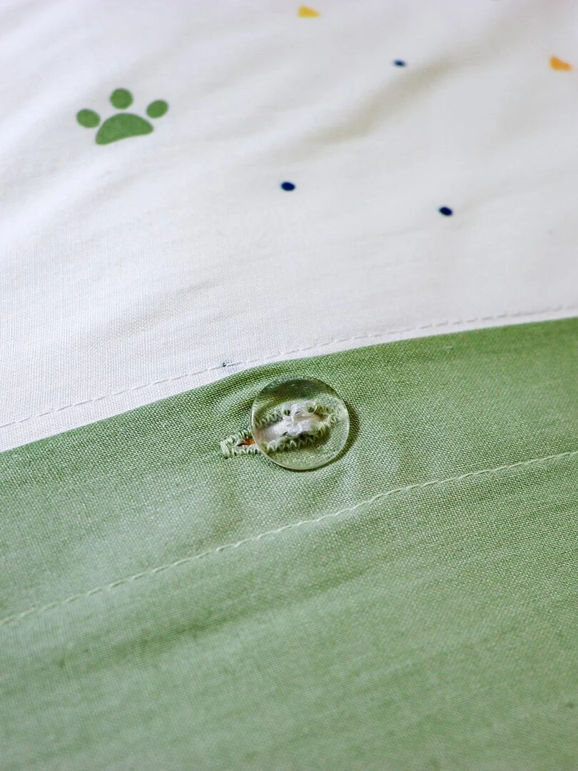 Parure de lit imprimée 100% coton  JUNGLE FRIENDS   Kaki