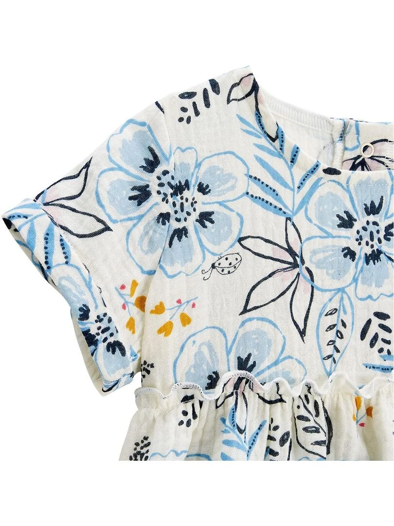 Robe enfant en gaze de coton Hélénie   Ecru
