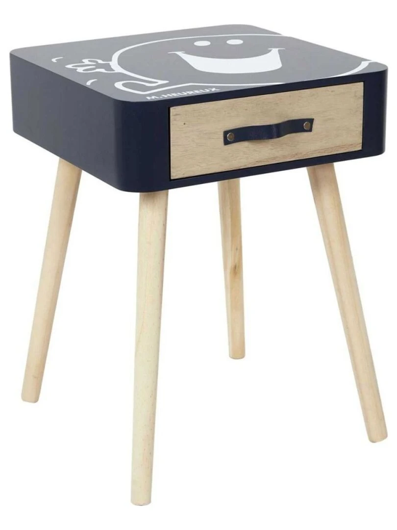 Table de chevet 1 tiroir Monsieur Heureux Bleu