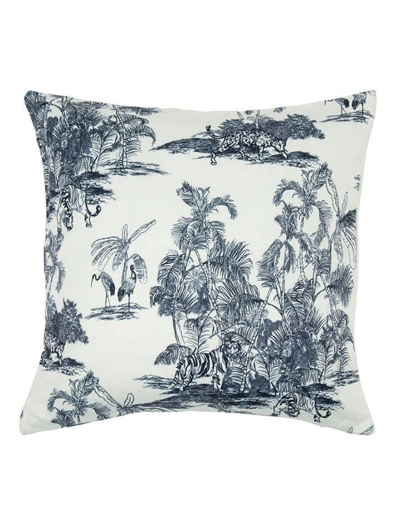 Housse de coussin 40x40 cm Toundra blanc noir Blanc