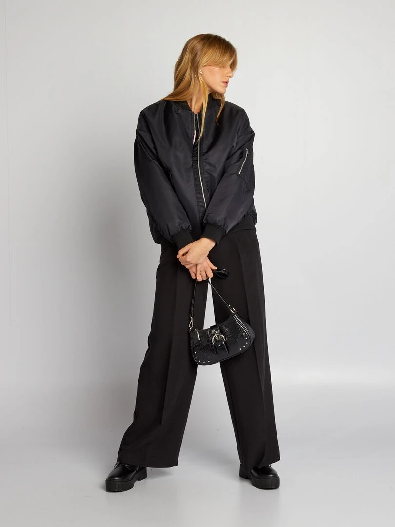 Blouson avec col ras du cou noir