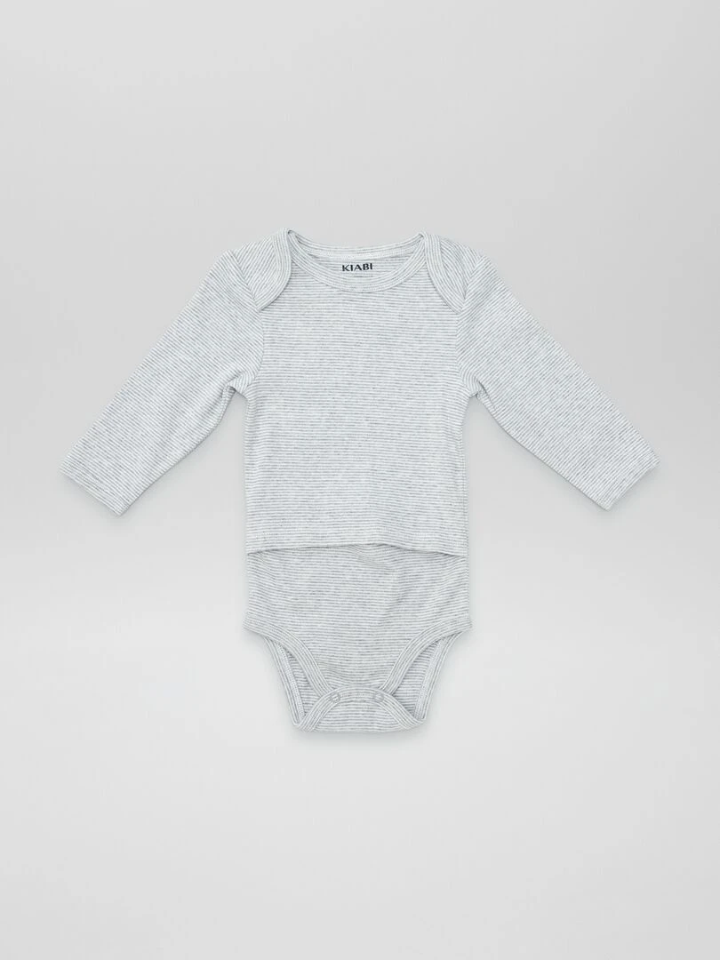 Lot de 2 bodies   So Easy   Gris/blanc