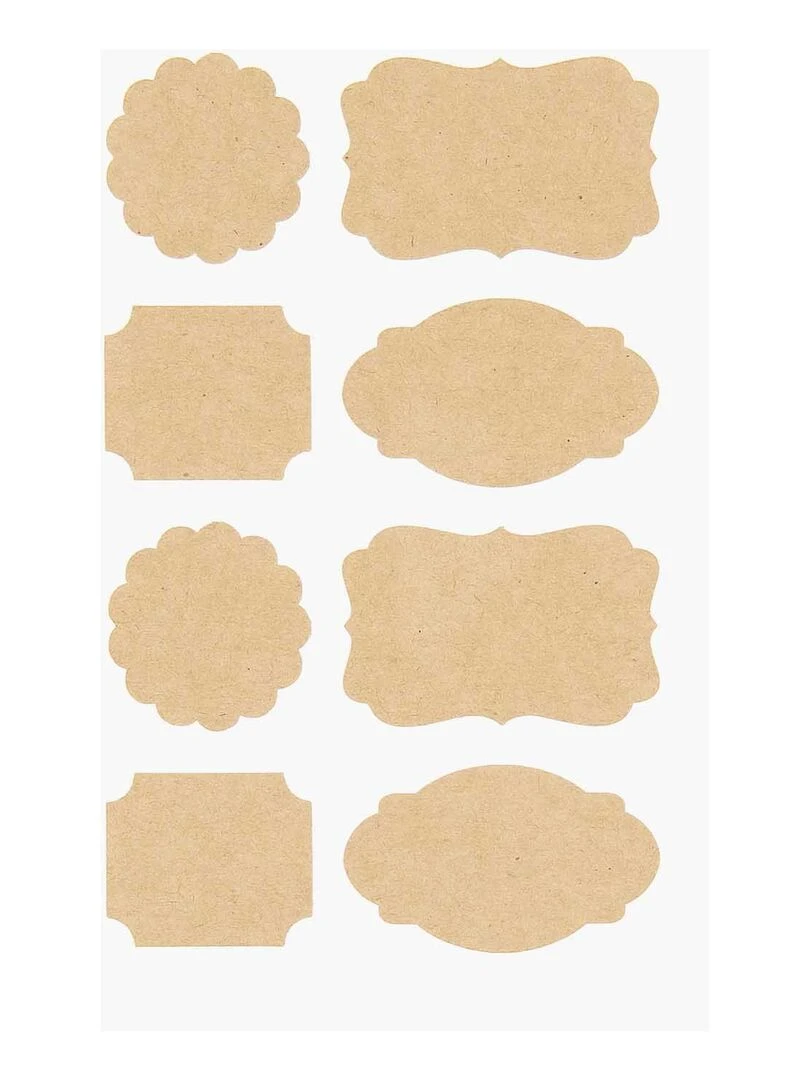 32 Autocollants étiquettes papier kraft N/A
