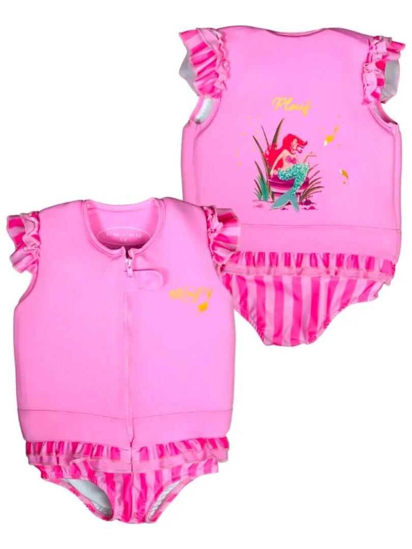Maillot de Bain Syrene Enfant avec Flotteurs Accessoire de Natation Fille Rose