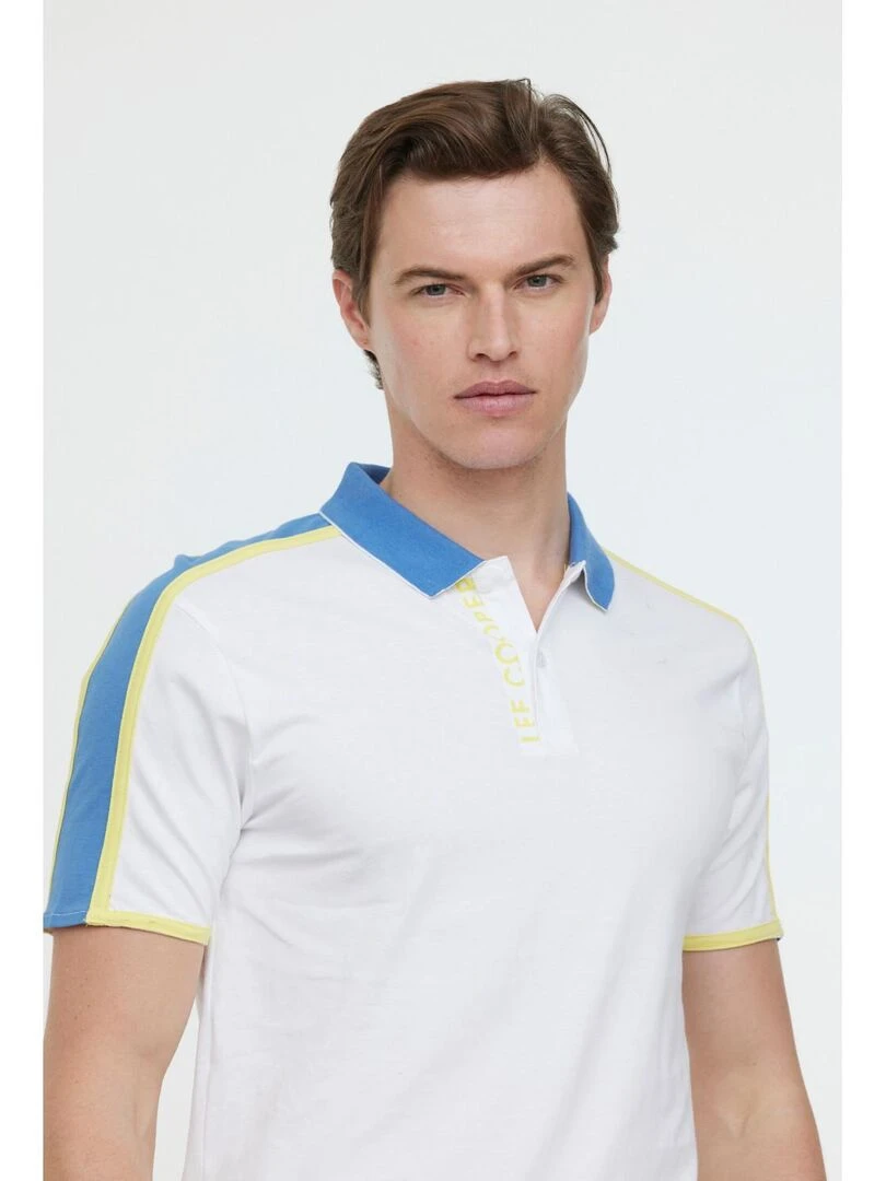 Lee Cooper   Polo manches courtes coton regular BONOZ MC   Blanc