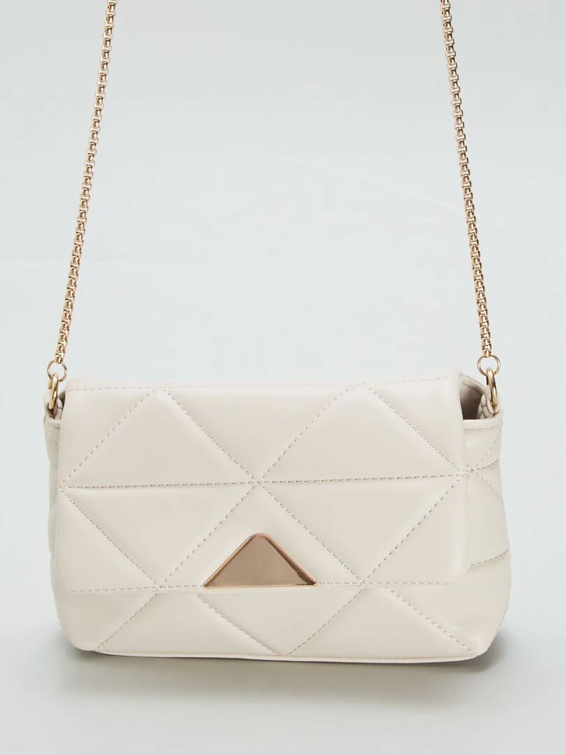 Sac bandoulière matelassé   Blanc
