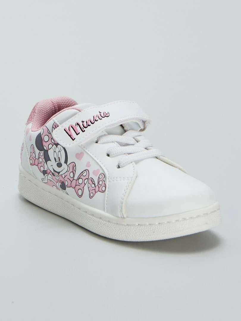Baskets blanches 'Minnie' Blanc/rose