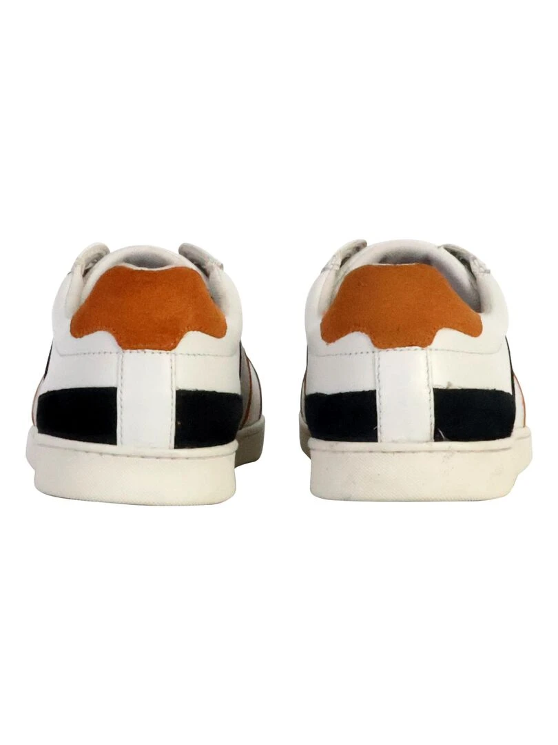 Basket Cuir Redskins Falko   Blanc