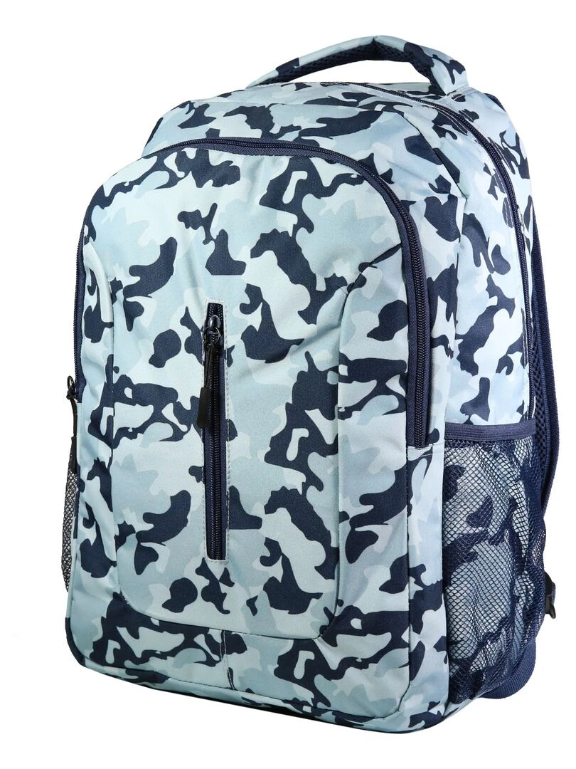 BAGTROTTER Set de sac à dos sac gym et trousse Bagtrotter Bleu Camouflage Bleu