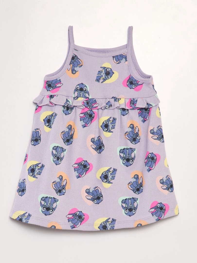 Robe côtelé 'Disney' à fines bretelles 'Stitch' Violet 'Stitch'