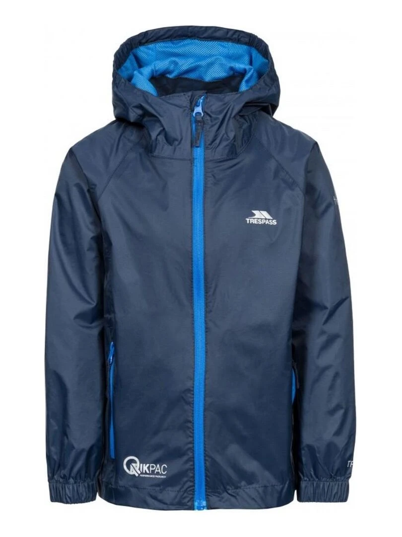 Trespass Qikpac Veste imperméable repliable unisexe Bleu marine