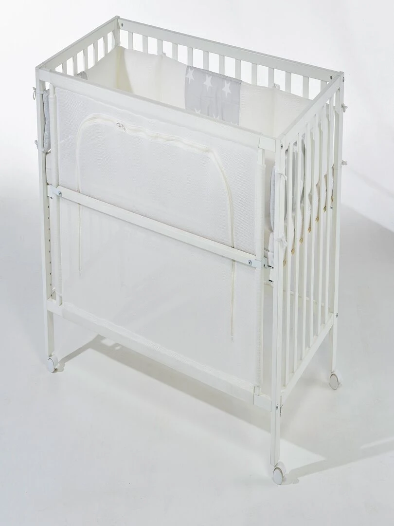 ROBA Lit cododo "safe asleep®" 60 x 120 cm – incl. équipement "Sterne grau" Blanc