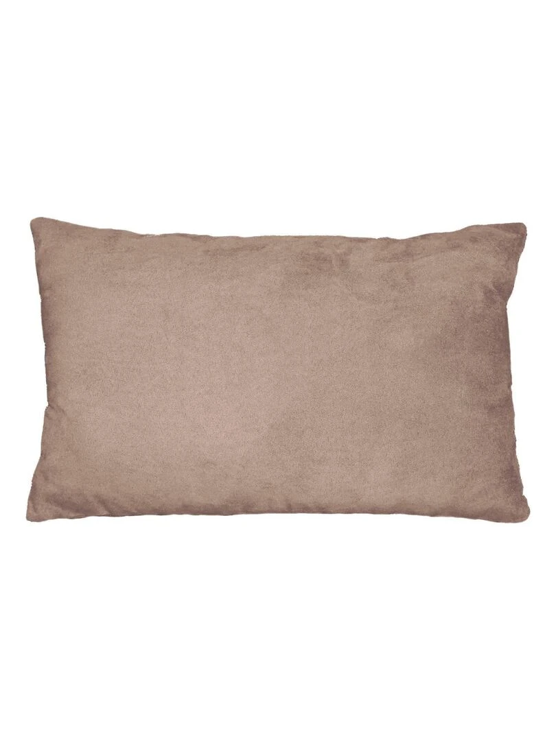 Coussin Uni Suede Collection Suedine Beige clair